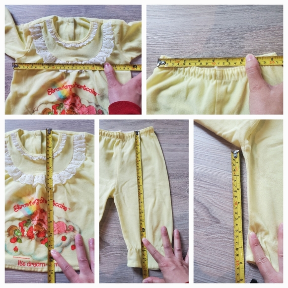Vintage 1980 Strawberry Shortcake Toddler Pajama Sleepwear Set - Picture 10 of 10